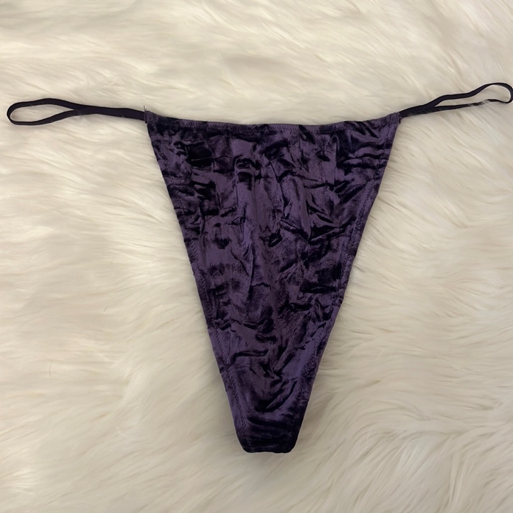 Crushed Velvet G-String Thong